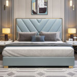 Prism Upholstered Luxury Leather King Size Bedframe
