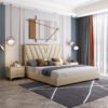 Prism Upholstered Luxury Leather King Size Bedframe - Image 11
