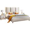 Regal Upholstered Leather King Size Bedframe - Image 6