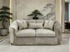 SAUDI Living Suite Upholstered Velvet Sofa Set - Taupe - Image 3