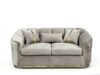 SAUDI Living Suite Upholstered Velvet Sofa Set - Taupe - Image 6