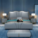 Seraphine Upholstered Leather King Size Bedframe