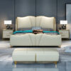 Seraphine Upholstered Leather King Size Bedframe - Image 3