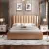 Lioness Upholstered Luxury Leather King Size Bedframe - Image 8