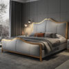 Slovakia Upholstered Leather King Size Bedframe - Image 7