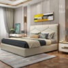 Valerian Upholstered Luxury Leather King Size Bedframe - Image 5