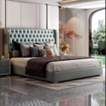 Venice Upholstered Luxury Leather King Size Bedframe